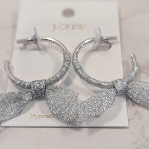 J.Crew Factory Ribbon Wrapped Hoop Earrings